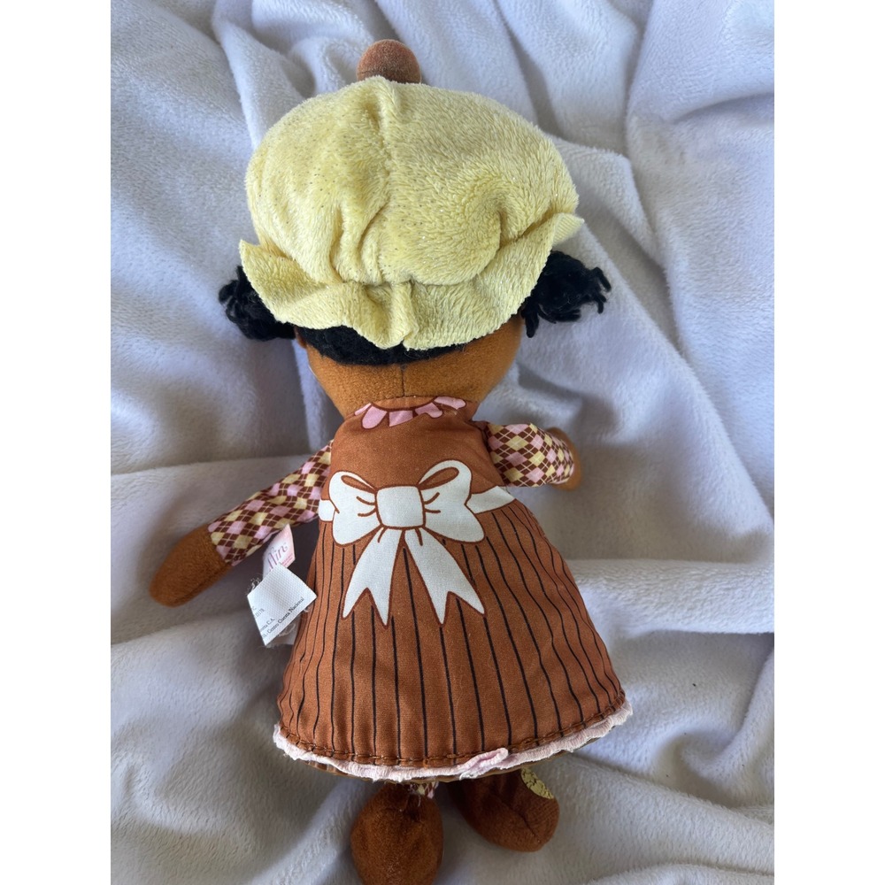 Little Miss Muffin Reversible Cupcake Plush Doll Brown Floral Apron Toy - Picture 6 of 8